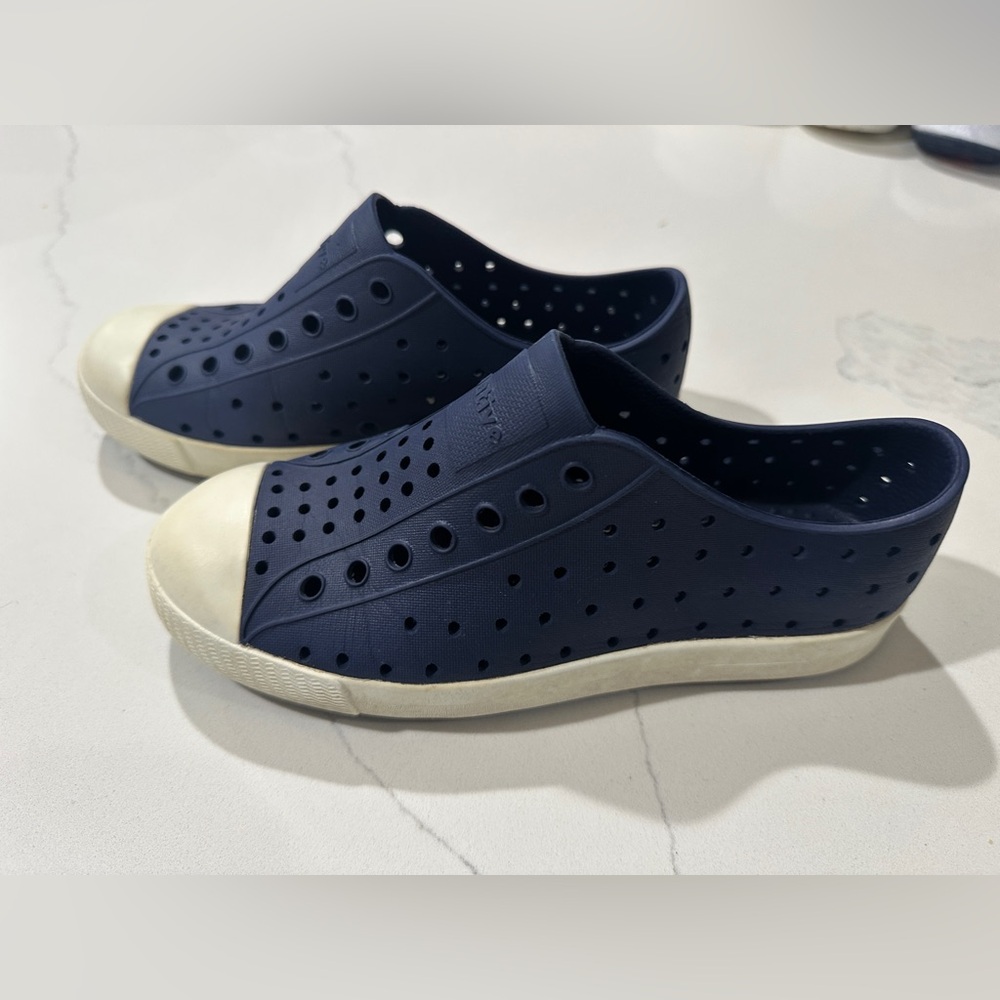 Native Navy Blue Perforated Slip-On Shoes water shoes